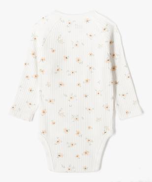 Body manches longues ouverture devant en coton côtelé bébé (lot de 3) vue3 - GEMO 4G BEBE - GEMO