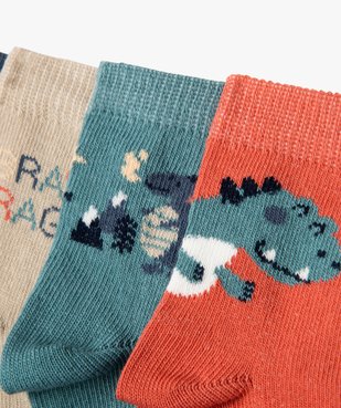 Chaussettes à motifs dragons (lot de 5) bébé garçon vue2 - GEMO 4G BEBE - GEMO