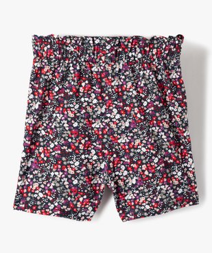 Short fille en maille avec ceinture froncée et taille haute vue3 - GEMO (ENFANT) - GEMO