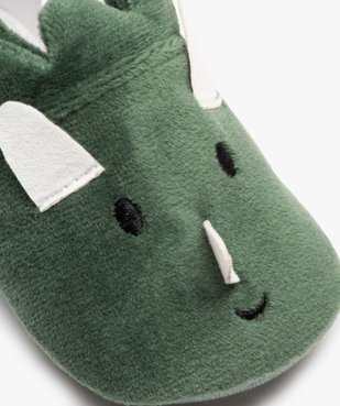 Chaussons de naissance en velours avec détails rhinocéros vue6 - GEMO 4G BEBE - GEMO