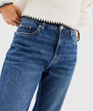 Jean cropped straight taille normale en denim stretch femme vue2 - GEMO 4G FEMME - GEMO