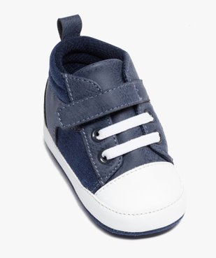 Chaussons de naissance bébé garçon en toile façon denim vue5 - GEMO 4G BEBE - GEMO