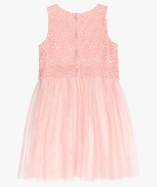 Robe fille en tulle avec buste en guipure vue4 - GEMO (ENFANT) - GEMO