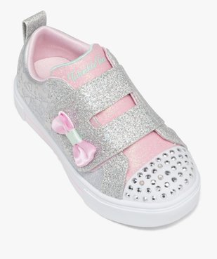 Baskets fille à paillettes avec bout lumineux - Skechers vue5 - SKECHERS - GEMO