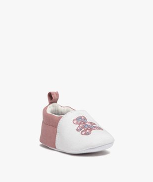 Chaussons de naissance bébé fille en jersey avec ourson imprimé - LuluCastagnette  vue2 - LULUCASTAGNETTE - GEMO