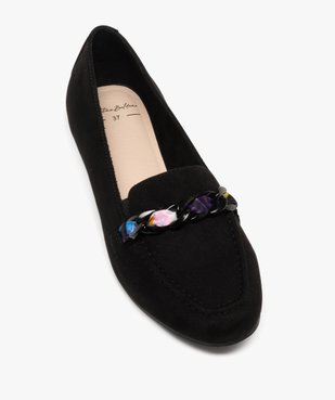 Mocassins slip-on en suédine avec chaine fantaisie femme - Valentina Baldano vue5 - VALENTINA BALDANO GEMO FORGOOD - GEMO