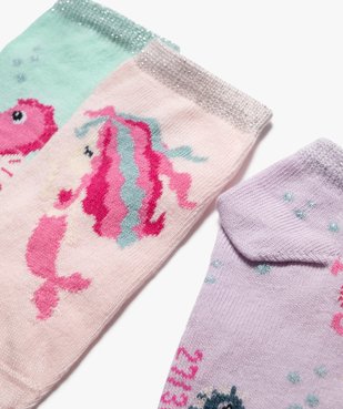 Chaussettes ultra coutes imprimées et pailletées fille (lot de 3) vue3 - GEMO (ENFANT) - GEMO