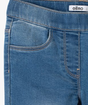 Jegging délavé avec taille ajustable fille vue2 - GEMO 4G FILLE - GEMO