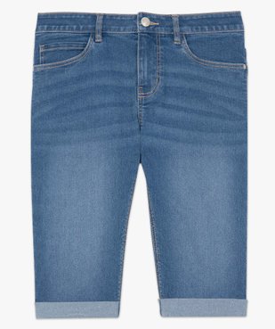 Bermuda femme en jean avec revers vue11 - GEMO 4G FEMME - GEMO