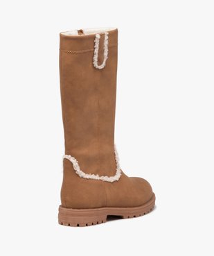 Boots fille unies avec intérieur fourré et à zip vue4 - GEMO (ENFANT) - GEMO