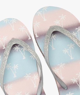 Tongs femme à brides pailletées et semelle tie-dye  vue3 - GEMO (PLAGE) - GEMO