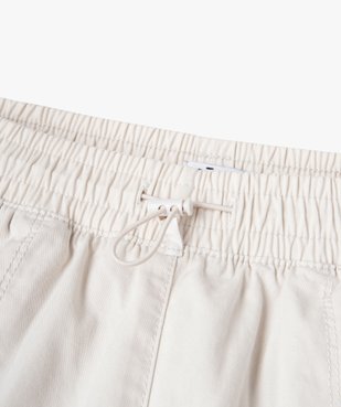 Pantalon cargo à coupe straight en toile de coton fille vue4 - GEMO (JUNIOR) - GEMO