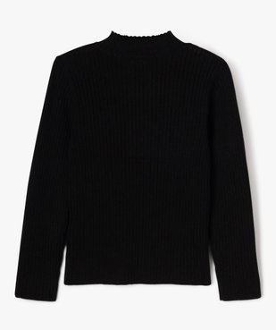 Pull en maille côtelée à col montant fille vue3 - GEMO (ENFANT) - GEMO