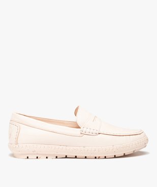 Mocassins femme dessus cuir uni et semelle crantée vue1 - ORGANICRAFT - GEMO