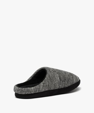 Chaussons homme mules dessus en maille chinée vue4 - GEMO(HOMWR HOM) - GEMO