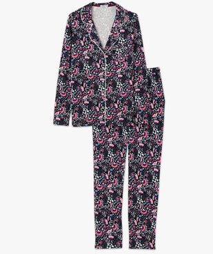 Pyjama deux pièces femme : chemise et pantalon vue4 - GEMO 4G FEMME - GEMO