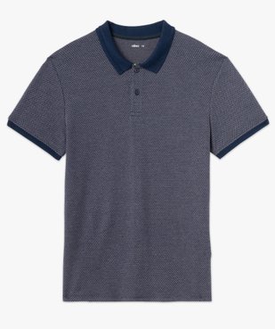 Polo manches courtes en maille fantaisie homme vue4 - GEMO (HOMME) - GEMO