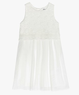 Robe fille en tulle avec buste en guipure vue1 - GEMO (ENFANT) - GEMO