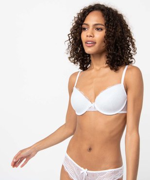 Soutien-gorge corbeille en dentelle à armatures vue1 - GEMO(HOMWR FEM) - GEMO