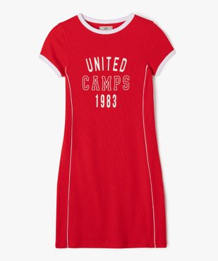 Robe à manches courtes en maille côtelée fille - Camps United vue2 - CAMPS - GEMO