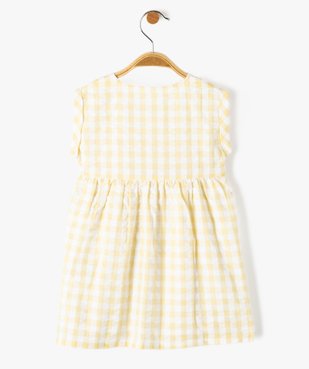 Robe bébé fille rayée en voile de coton texturé vue3 - GEMO(BEBE DEBT) - GEMO