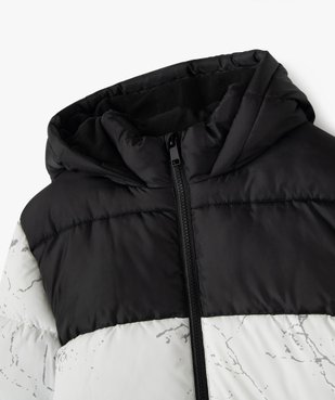 Blouson matelassé à capuche bicolore garçon vue2 - GEMO 4G GARCON - GEMO