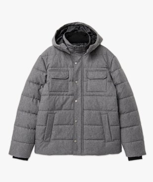 Blouson chiné à capuche amovible homme vue7 - GEMO 4G HOMME - GEMO