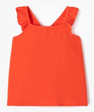 Blouse à bretelles volantées avec dos fantaisie fille vue1 - GEMO (ENFANT) - GEMO