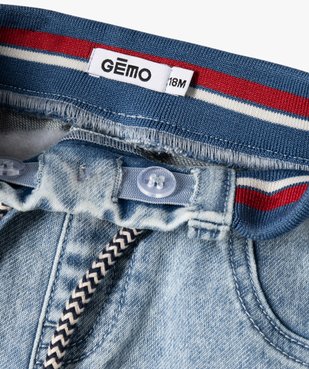 Jean baggy avec taille élastique bébé garçon vue3 - GEMO 4G BEBE - GEMO