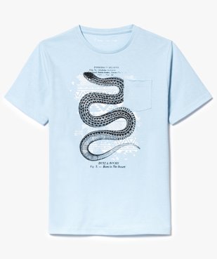 Tee-shirt 1 poche imprimé serpent vue1 - GEMO (JUNIOR) - GEMO