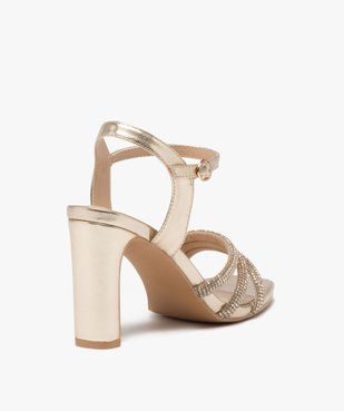 Sandales femme à talon haut et brides strass vue5 - FOLLOW ME - GEMO