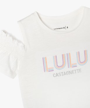 Tee-shirt manches courtes à épaules dénudées fille - LuluCastagnette vue2 - LULUCASTAGNETTE - GEMO