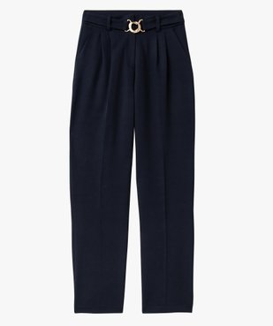 Pantalon en toile avec ceinture à boucle fantaisie femme vue4 - GEMO(FEMME PAP) - GEMO