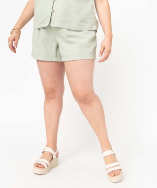 Short femme grande taille ample en lin mélangé vue1 - GEMO 4G GT - GEMO