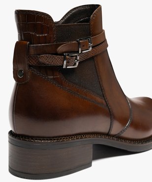 Bottines femme dessus en cuir avec détails fantaisie et à zip - Tanéo vue6 - TANEO GEMO FOR GOOD - GEMO