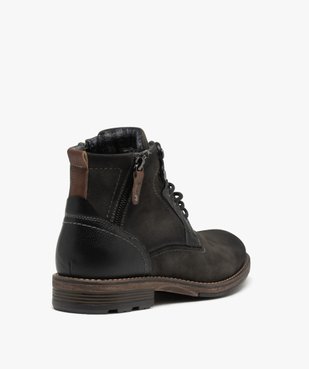 Boots bi-matières avec zip fantaisie homme vue4 - GEMO (CASUAL) - GEMO