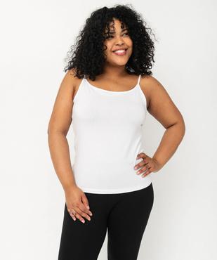 Débardeur à fines bretelles en coton stretch femme grande taille vue1 - GEMO 4G GT - GEMO