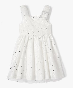 Robe de cérémonie en tulle à paillettes fille vue1 - GEMO (ENFANT) - GEMO