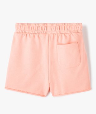 Short fille en jersey à taille élastiquée look sport vue3 - GEMO (JUNIOR) - GEMO