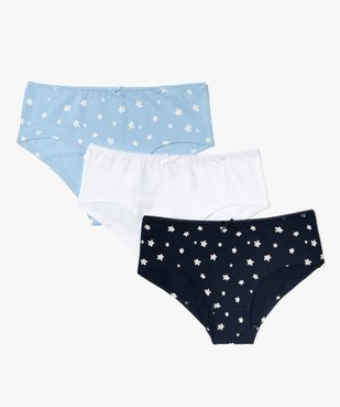 Shorties fille à motifs fleuris en coton biologique  (lot de 3) vue1 - GEMO 4G FILLE - GEMO