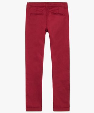 Pantalon garçon chino slim stretch à revers  vue2 - GEMO (JUNIOR) - GEMO