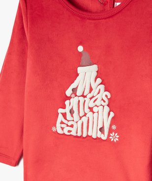 Pyjama de Noël en velours doux 2 pièces bébé vue2 - GEMO(BEBE DEBT) - GEMO