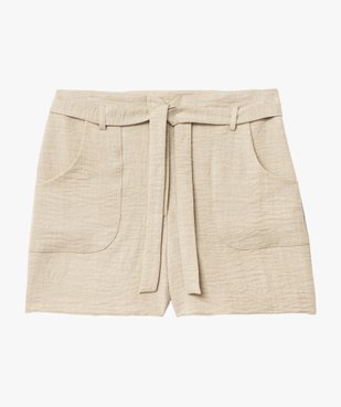 Short ample et fluide avec ceinture à nouer femme vue4 - GEMO(FEMME PAP) - GEMO