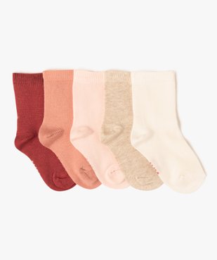 Chaussettes unies bébé (lot de 5) vue1 - GEMO 4G BEBE - GEMO