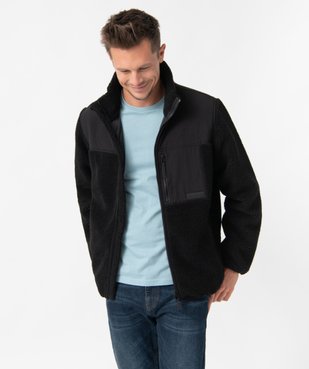 Sweat homme zippé en sherpa vue1 - GEMO (HOMME) - GEMO