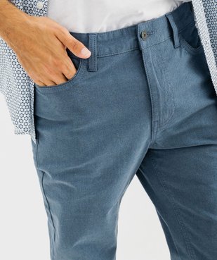 Pantalon en coton stretch coupe Regular homme vue2 - GEMO (HOMME) - GEMO