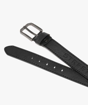 Ceinture homme en matière grainée avec inscription gravée vue2 - GEMO (ACCESS) - GEMO