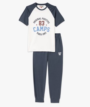 Pyjama en coton bicolore homme - Camps United vue4 - CAMPS - GEMO