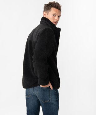 Sweat homme zippé en sherpa vue3 - GEMO (HOMME) - GEMO