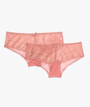 Shorty en dentelle et tulle femme (lot de 2) vue4 - GEMO(HOMWR FEM) - GEMO